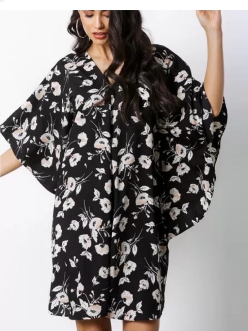 Ralph Lauren Black Sheer Floral Blouse